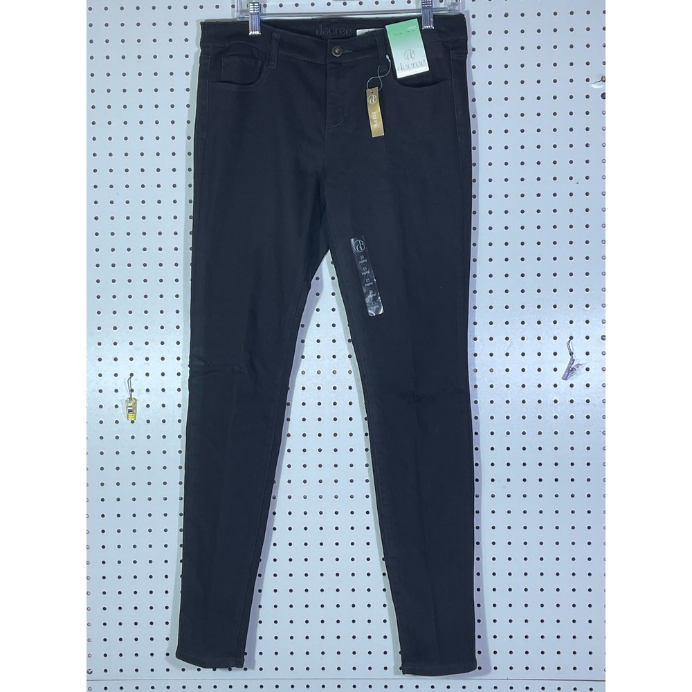 Decree Womens Black Jeggings Skinny Leg Size 13 NWT